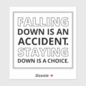 Absinken des Zitats ein athletisches Zitat, Selbst Aufkleber (Blatt)