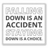 Absinken des Zitats ein athletisches Zitat, Selbst Aufkleber (Vorderseite)