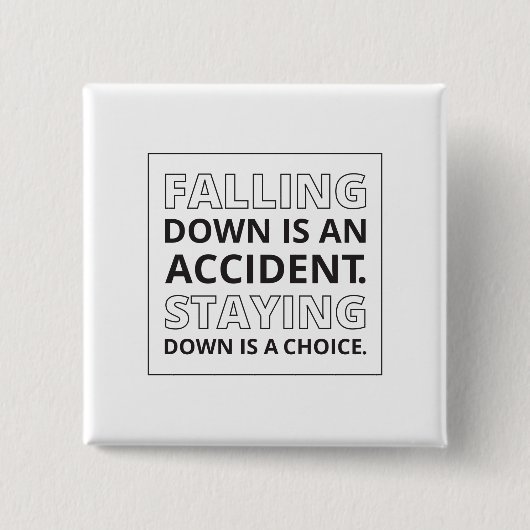 Absinken des Zitats ein athletisches Zitat, Selbst Button (Vorderseite)