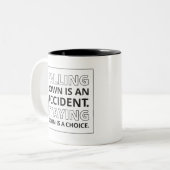 Absinken des Zitats ein athletisches Zitat, Selbst Zweifarbige Tasse (Vorderseite Links)