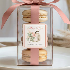 Absinken in Liebe mit Babyfall Pink Babydusche Quadratischer Aufkleber