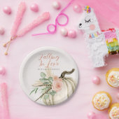 Absinken in Liebe mit kinderfarbenem Kürbispink Pappteller (Party)