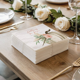 Absinken in Liebe mit kinderfarbenem Kürbispink Serviette