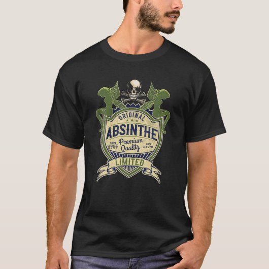 Absinth 1907, Alkohol, Fairy, Schädel, Likör, Teil T-Shirt (Vorderseite)