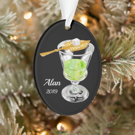 Absinth Drink Personalisiert Ornament (Baum)