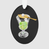 Absinth Drink Personalisiert Ornament (Rückseite)