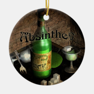 Absinth Stillleben Keramik Ornament