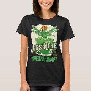 Absinthe Alcohol Green Fairy macht das Herz wachse T-Shirt