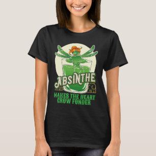 Absinthe Alcohol Green Fairy macht das Herz wachse T-Shirt