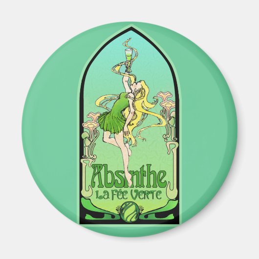 Absinthe Art Nouveau Magnet (Vorne)