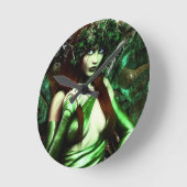"Absinthe" Art print Runde Wanduhr (Winkel)