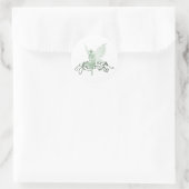 Absinthe Art Signature Green Fairy - Absinthe Runder Aufkleber (Tasche)
