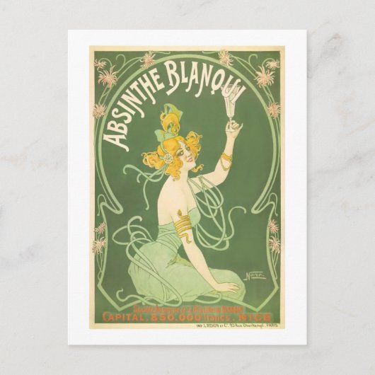 Absinthe Blanqui Nover Fine Art Postkarte (Vorderseite)