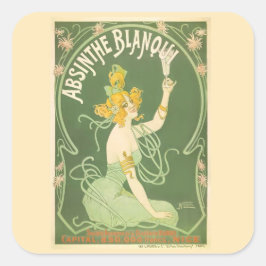 Absinthe Blanqui Nover Fine Art Quadratischer Aufkleber