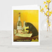 Absinthe Bourgeois und Cat Fine Vintage Poster Karte (Gelbe Blume)