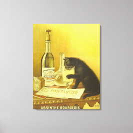 Absinthe Bourgeois und Cat Fine Vintage Poster Leinwanddruck