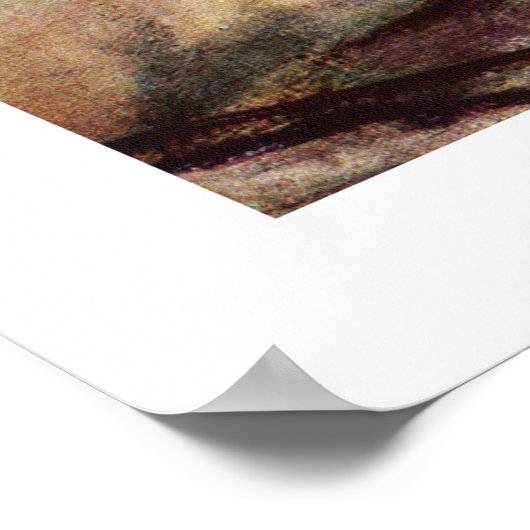 Absinthe Drinker von Edgar Degas Poster (Ecke)