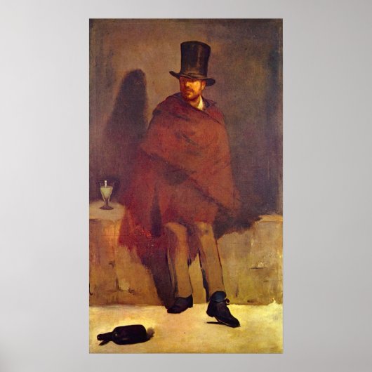 Absinthe Drinker von Edouard Manet Poster (Vorne)