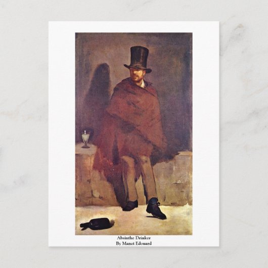 Absinthe Drinker von Manet Edouard Postkarte (Vorderseite)