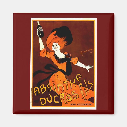 Absinthe Ducros Fils Leonetto Cappiello Kunstmuseu Magnet (Vorne)