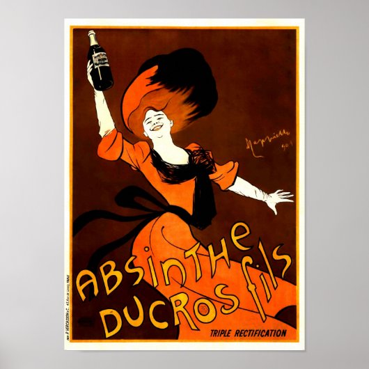Absinthe Ducros Fils Leonetto Cappiello Kunstmuseu Poster (Vorne)