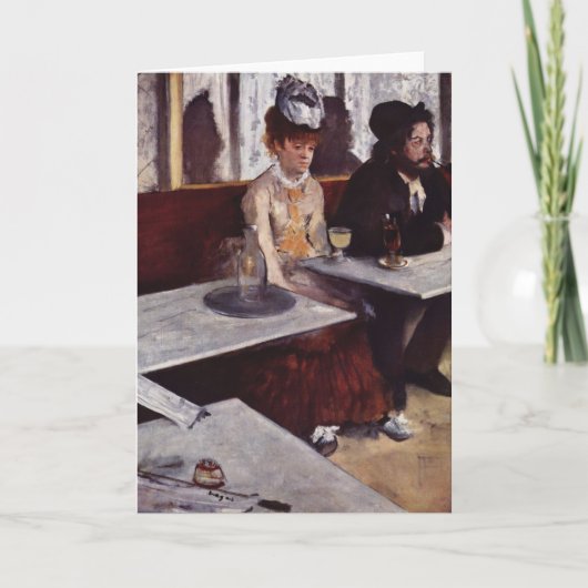 Absinthe - Edgar Degas - c1876 Karte (Vorderseite)