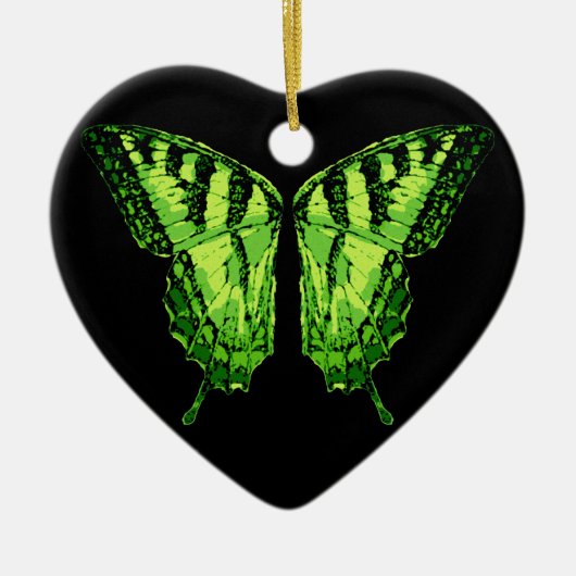 Absinthe Fairy Green Wings Keramikornament (Vorne)