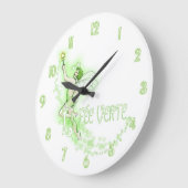Absinthe Fairy Große Wanduhr (Winkel)