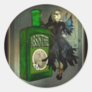 Absinthe Fee Round Stickers