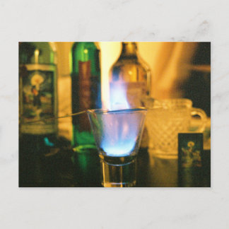 Absinthe Fire Postcard Postkarte