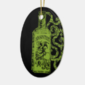 Absinthe Flasche Wirbel Keramik Ornament (Links)