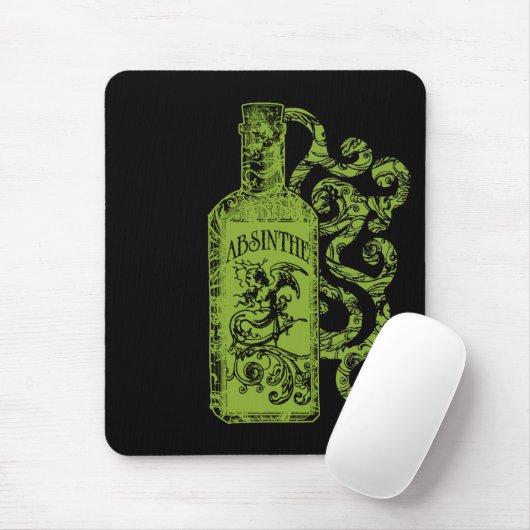 Absinthe Flasche Wirbel Mousepad (Mit Mouse)