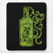 Absinthe Flasche Wirbel Mousepad (Vorne)