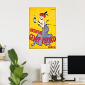 Absinthe Gempp Pernod Vintage-Werbeplakat b Poster (Heimbüro)