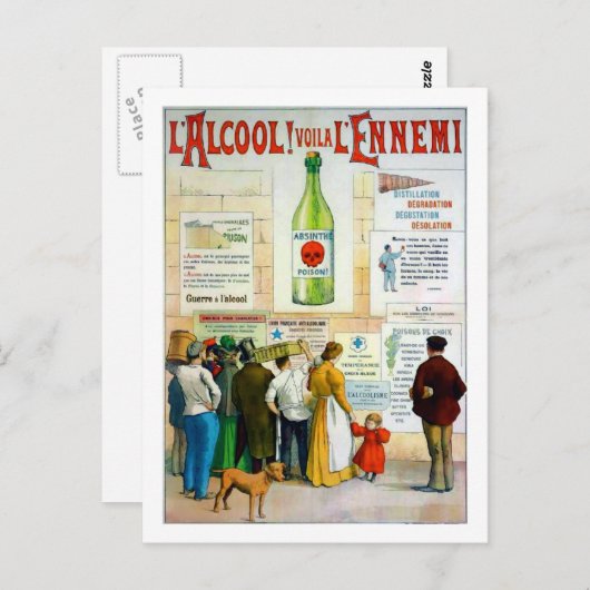 Absinthe Giison Postkarte (Vorne/Hinten)