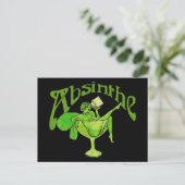 Absinthe Girl in Glass Postkarte (Stehend Vorderseite)