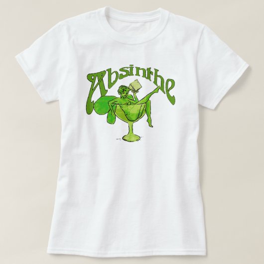 Absinthe Girl in Glass T-Shirt (Design vorne)