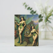 Absinthe Green Fairies Postcard Postkarte (Stehend Vorderseite)