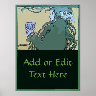 Absinthe Green Fairy, bearbeiten Text Poster
