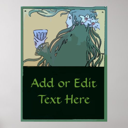 Absinthe Green Fairy, bearbeiten Text Poster (Vorne)