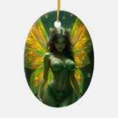 Absinthe Green Fairy Keramik Ornament (Vorne)