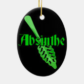 Absinthe Green Fairy Keramik Ornament (Hinten)