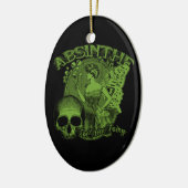 Absinthe Green Fairy Lady Keramikornament (Links)