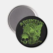 Absinthe Green Fairy Lady Magnet (Vorderseite/Rückseite)