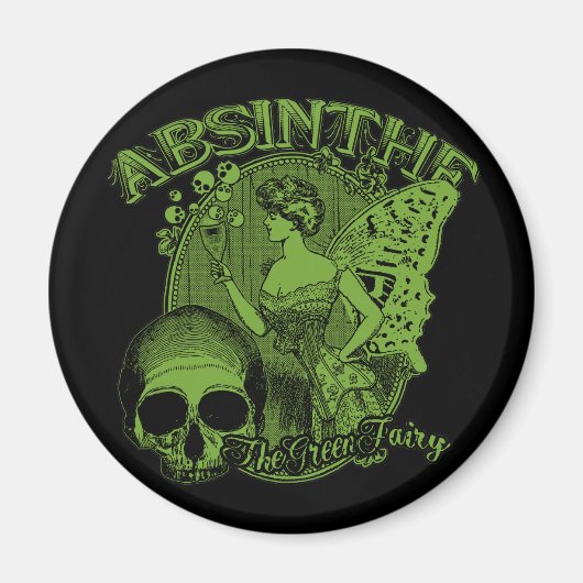 Absinthe Green Fairy Lady Magnet (Vorne)