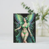 Absinthe Green Fairy Postcard Postkarte (Stehend Vorderseite)