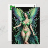 Absinthe Green Fairy Postcard Postkarte (Vorne/Hinten)