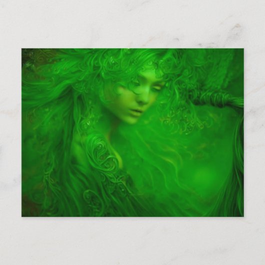 Absinthe Green Fairy Postcard Postkarte (Vorderseite)
