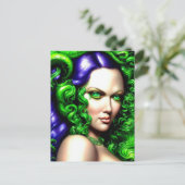 Absinthe Green Fairy Postcard Postkarte (Stehend Vorderseite)