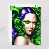 Absinthe Green Fairy Postcard Postkarte (Vorne/Hinten)